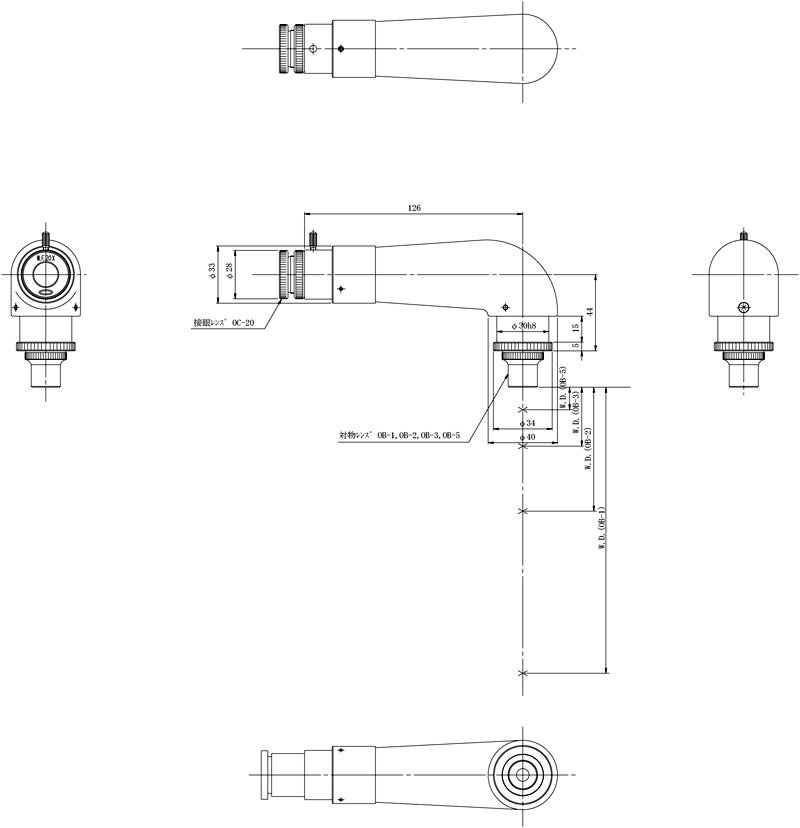 ツールスコープ L型鏡筒 -中央精機株式会社 | 精密ステージユニット 