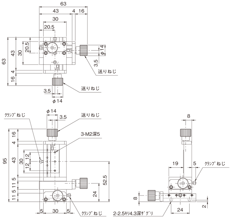 中央精機 X・Y軸ねじ式ステージ RM-XY 中央精機(株)